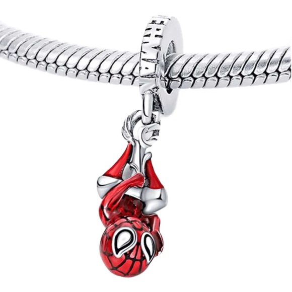 Women’s Disney 925 Sterling Silver Red SPIDER-MAN Charm/Pendant - NWT - Picture 2 of 5